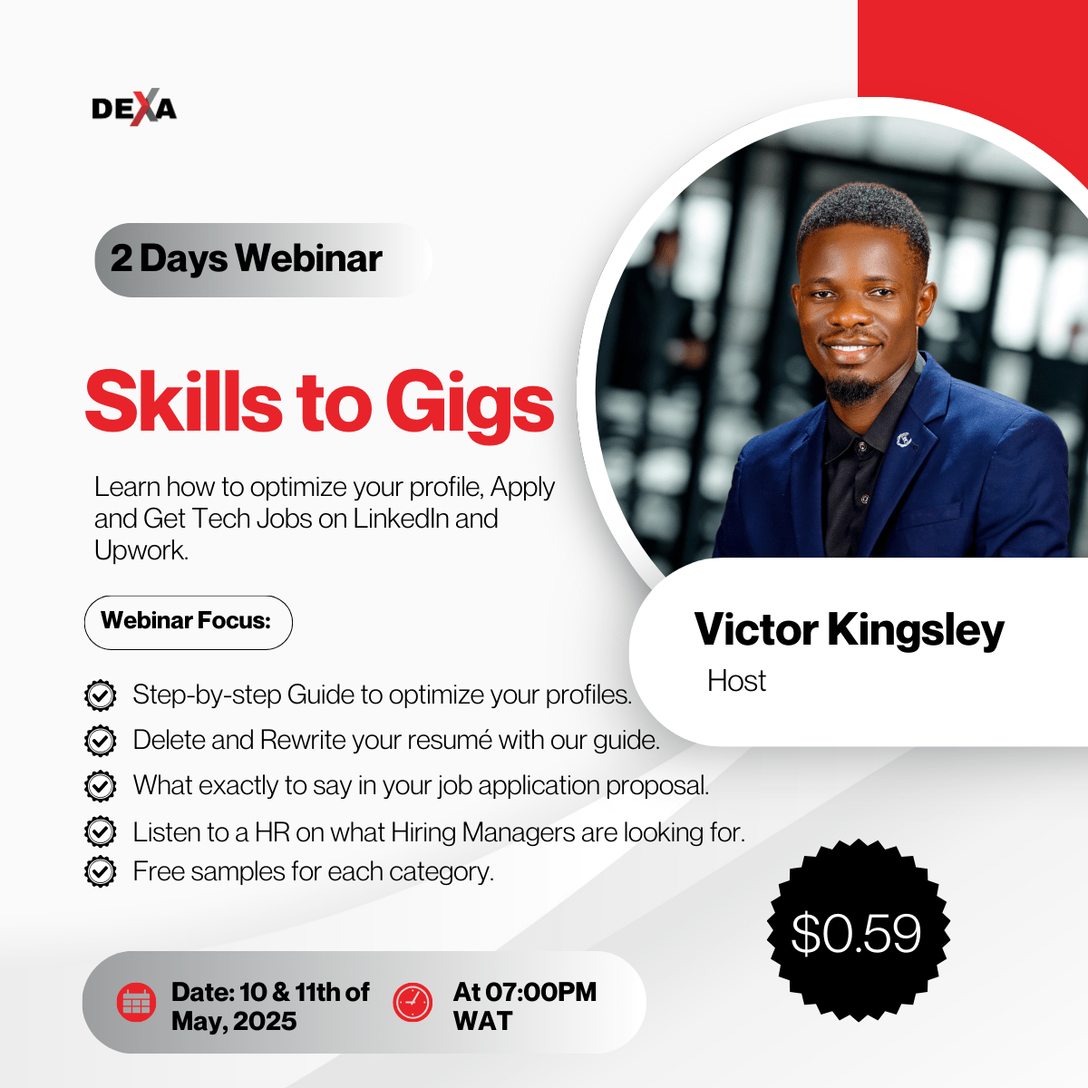 Skills to Gigs Webinar Flyer